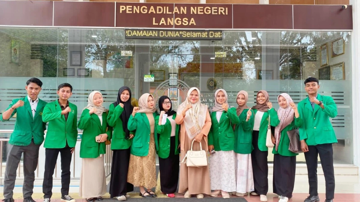 Mahasiswa Fakultas Syariah IAIN Langsa Ikuti Observasi Sidang di Pengadilan Negeri Langsa