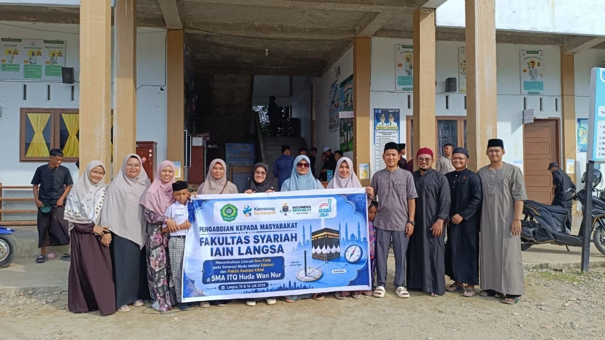 Fakultas Syariah IAIN Langsa Laksanakan Pengabdian kepada Masyarakat Melalui Edukasi dan Praktik Rashdul Kiblat di SMA ITQ Huda Wan Nur