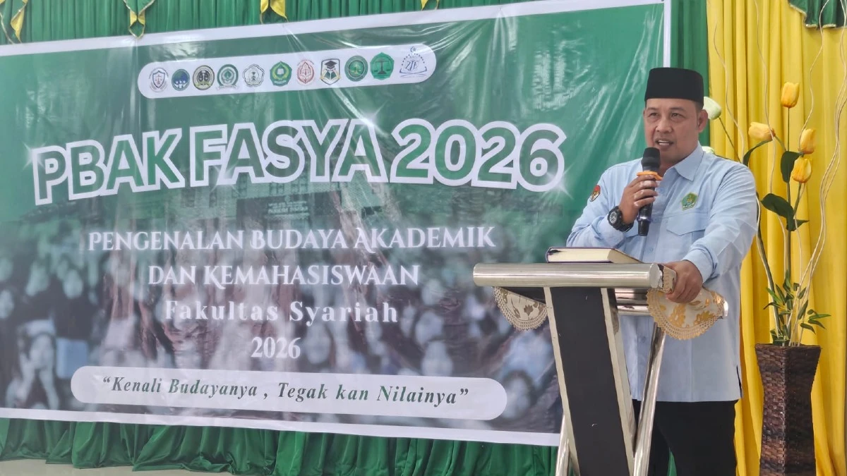 Dekan Fakultas Syariah Buka PBAK Tahun 2026, Mahasiswa Baru Diminta Ikuti Kegiatan dengan Tulus dan Tertib