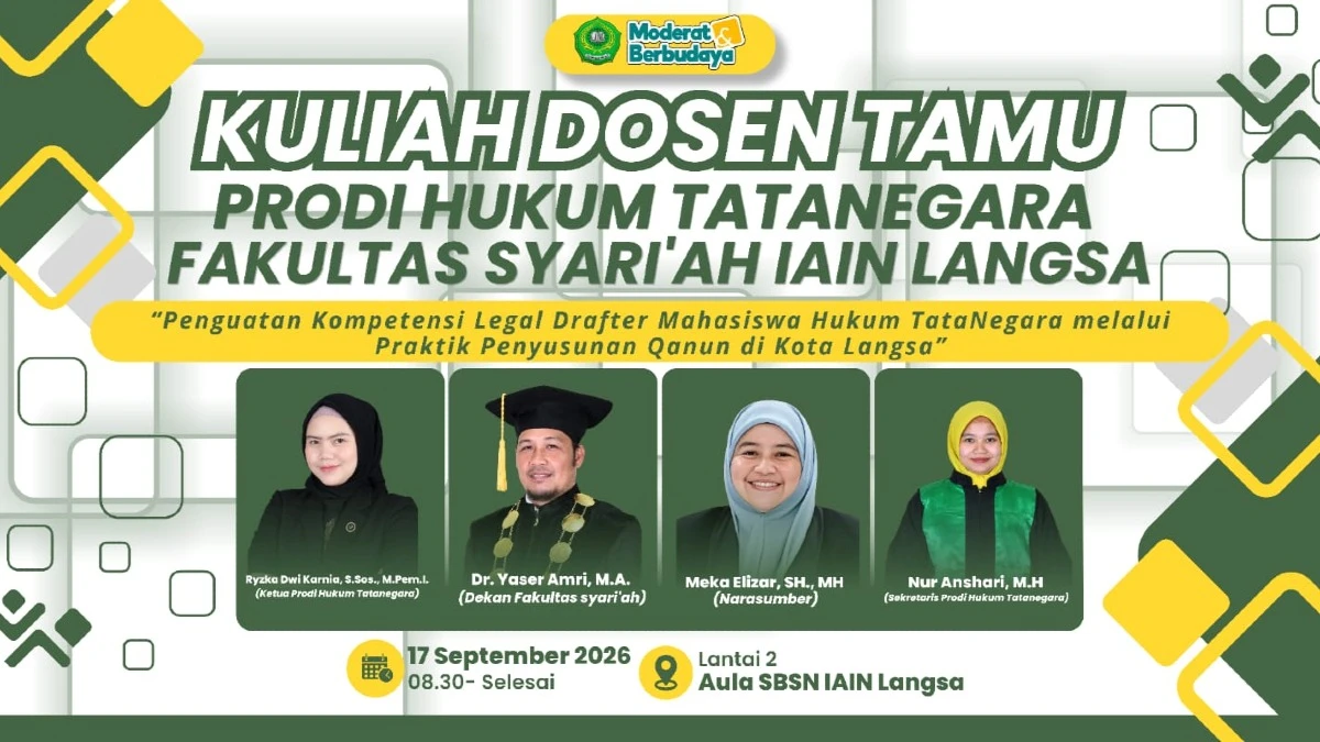 Dosen Tamu HTN IAIN Langsa Dorong Penguatan Kompetensi Legal Drafter melalui Praktik Penyusunan Qanun